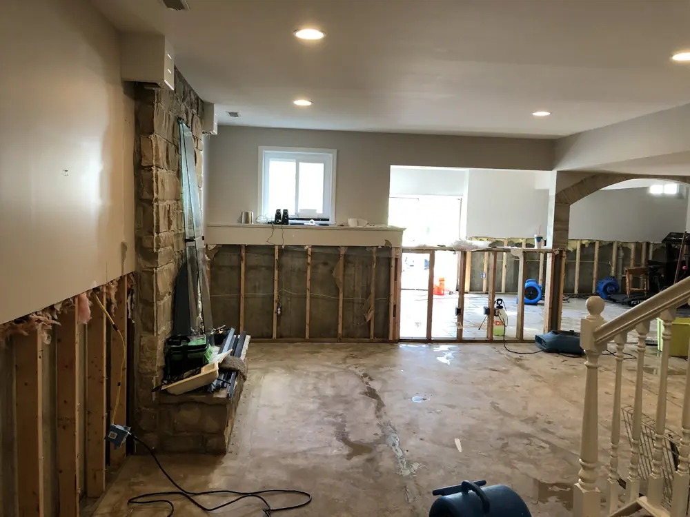 Restoration equipment on a Dallas job