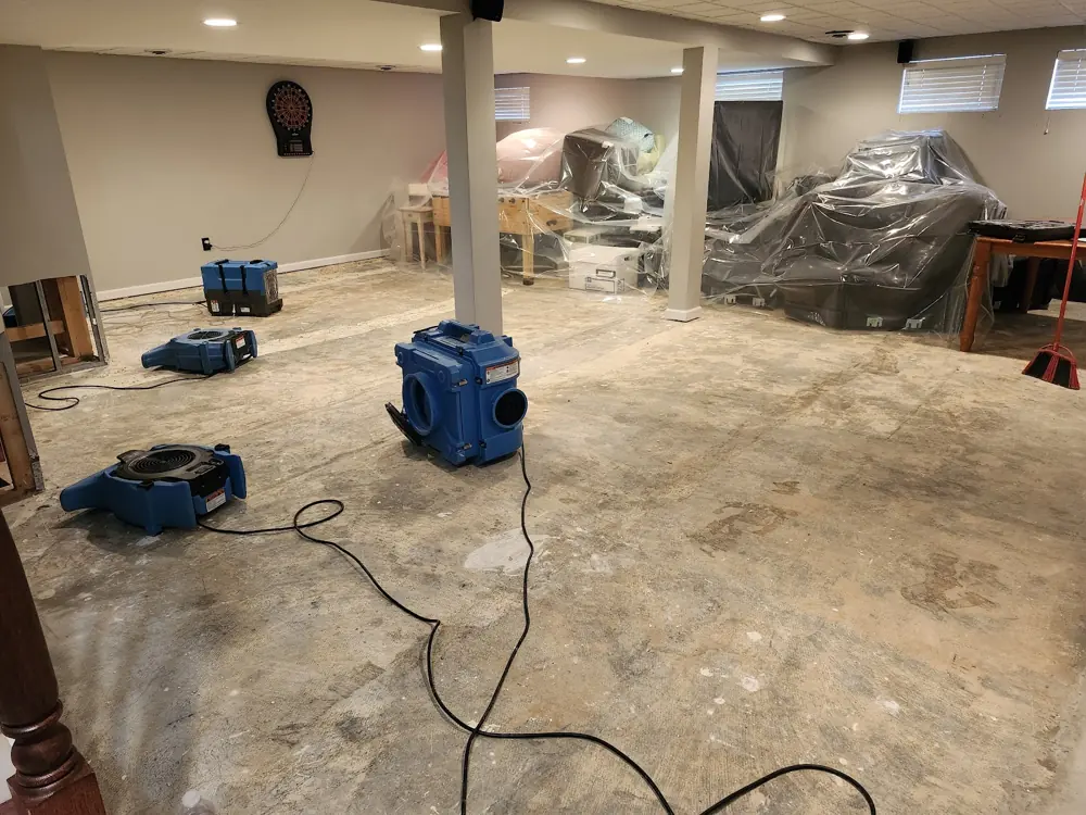Restoration equipment on a Dallas job