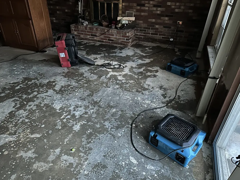 Restoration equipment on a Dallas job