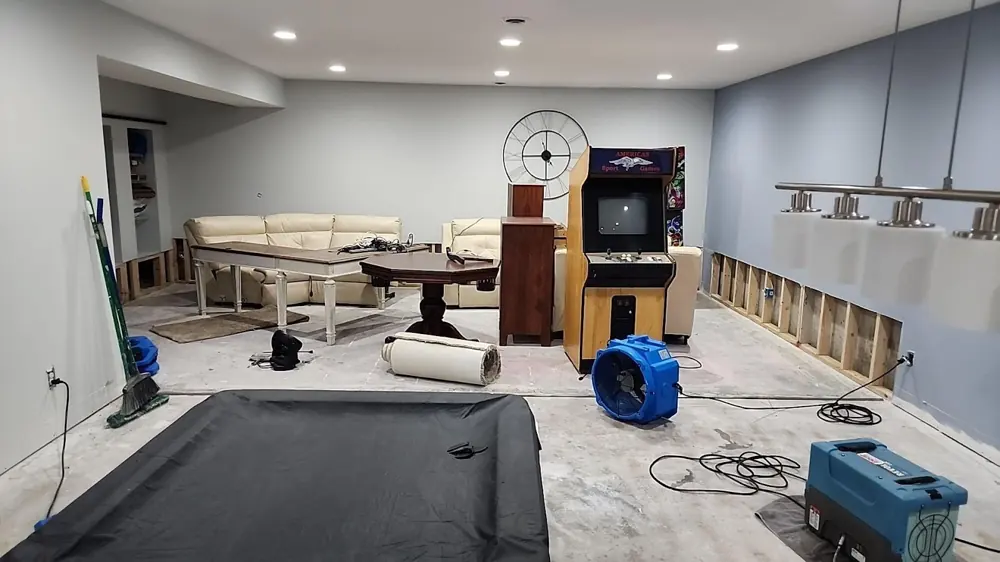 Restoration equipment on a Dallas job
